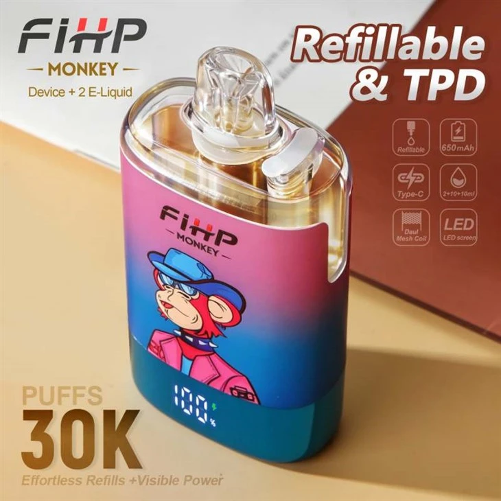 FIHP MONKEY 30K Puffs TPD za ponovno punjenje